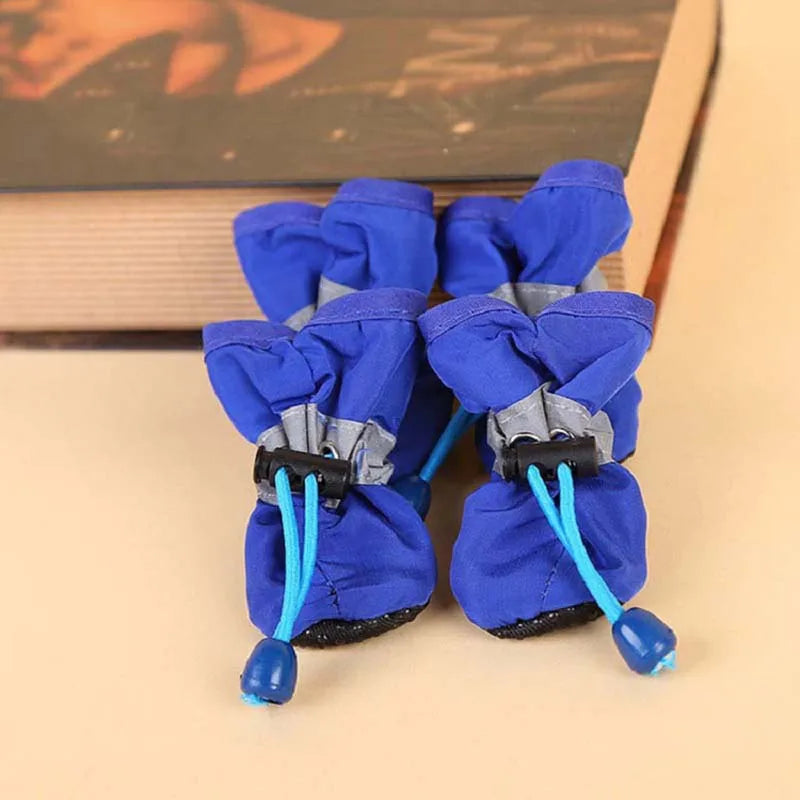 Waterproof Dog Boots With Non-Slip Soles And Reflective Strips