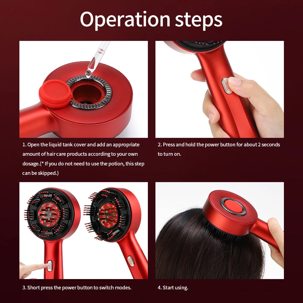Afdeal Electric Kneading Massage Hair Comb Scalp Oil Applicator