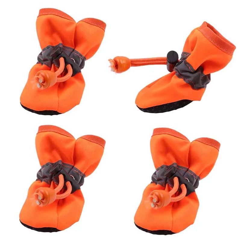 Waterproof Dog Boots With Non-Slip Soles And Reflective Strips