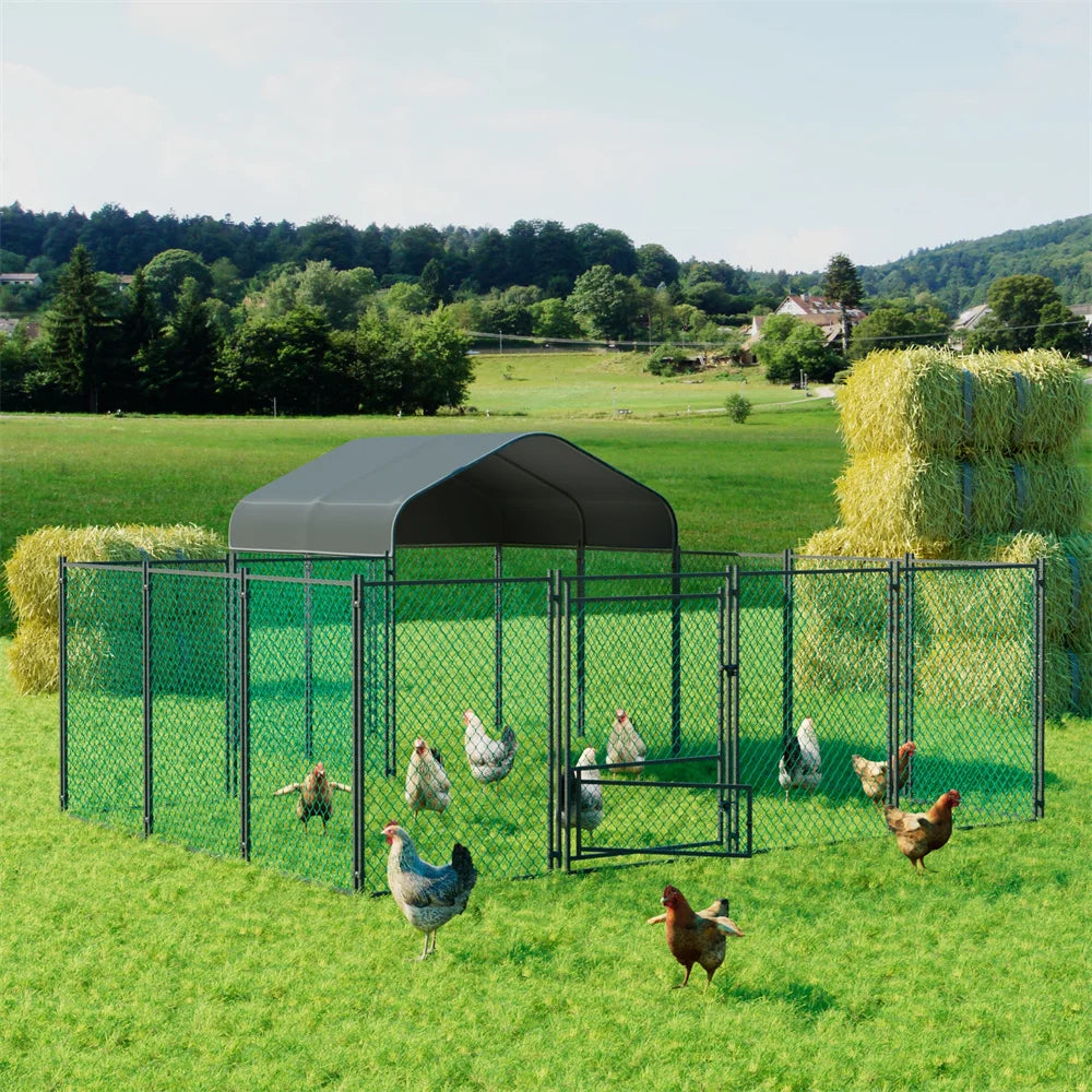 BORWART Heavy Duty Walk In Chicken Coop Run For Poultry