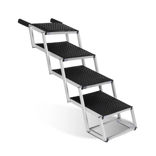 Dog Car Stair 4 Step Folding Aluminum 250 Lbs Capacity