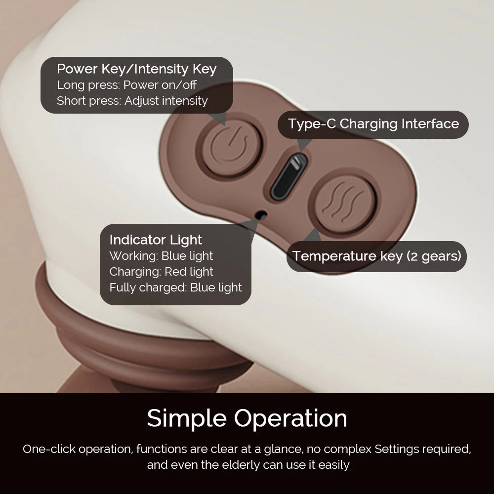 Foreverlily Wireless Neck And Back Massager With Heat