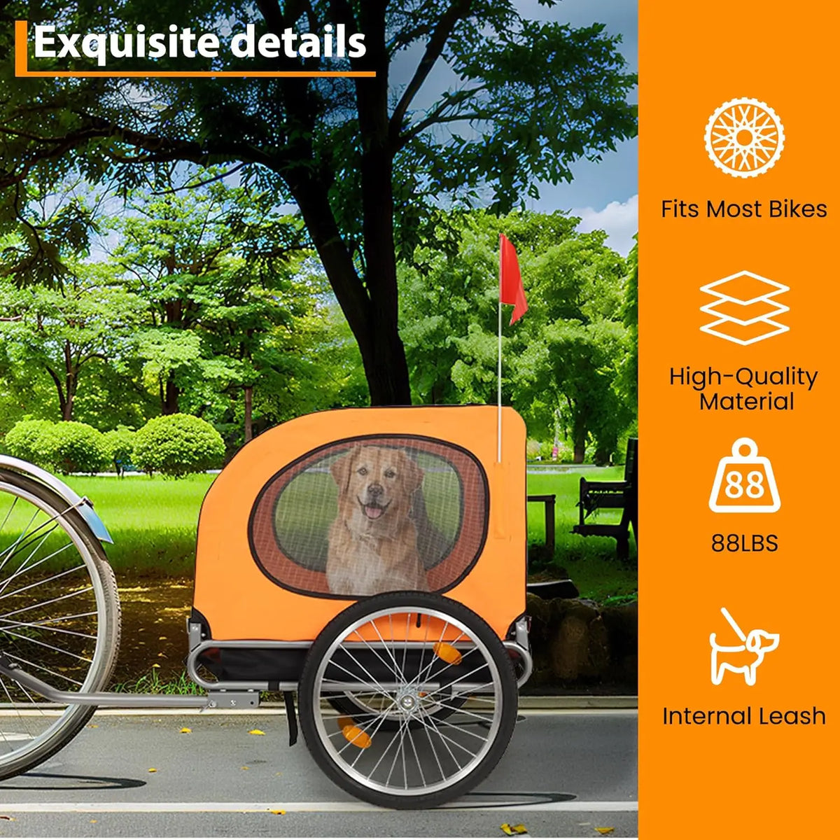 Twister CK Dog Bike Trailer Foldable Sturdy Carrier For Dogs