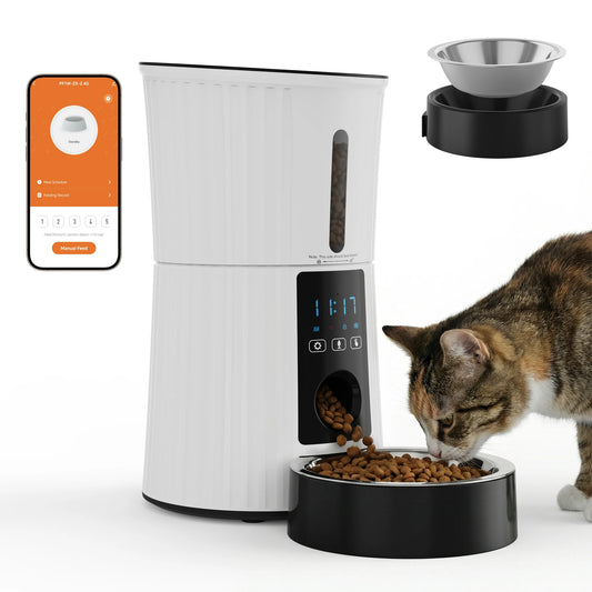 JHK WiFi Automatic Cat Feeder With App Control Dual Power