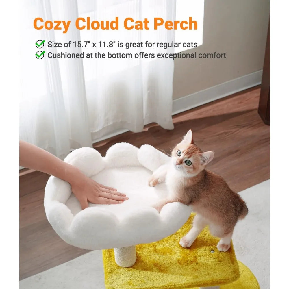 NBVCX Tiered Cat Tree Tower Premium Bed Condo Scratching Posts