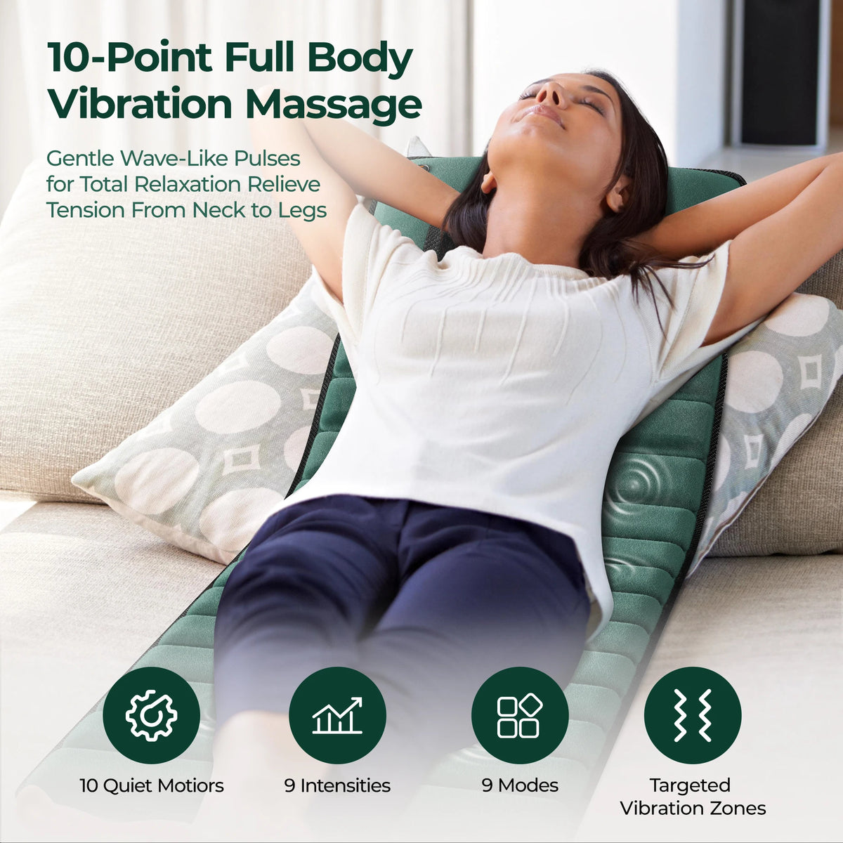 HIMOUTA Full Body Massage Mat With Heat And Vibration