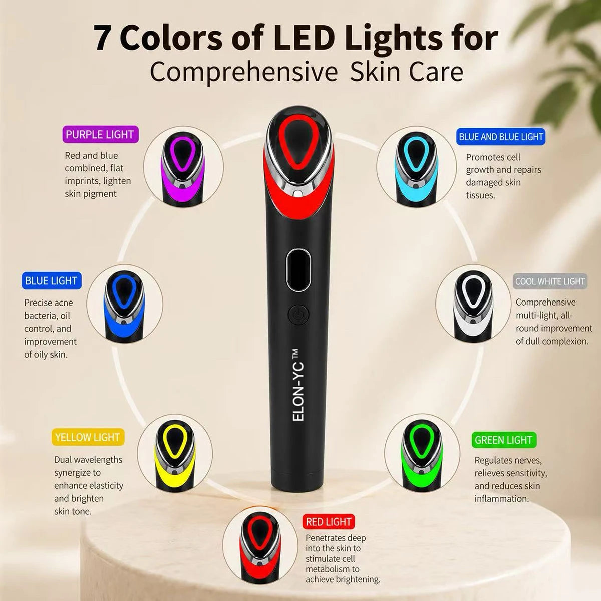 LED EMS Face Massager Microcurrent Lifting Beauty Device