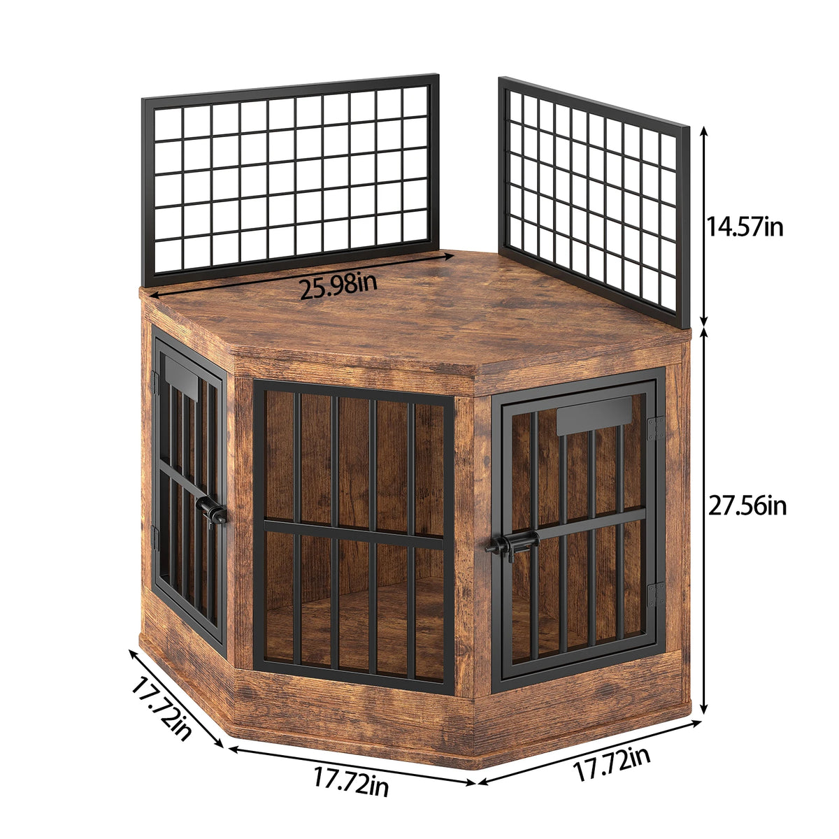Modern Corner Dog Crate Furniture With Decorative TV Stand Design