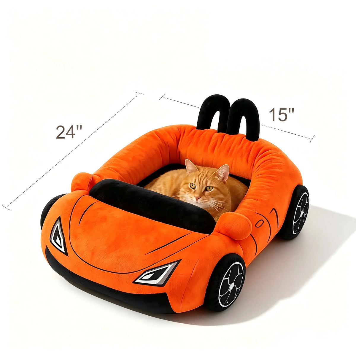 CWV Supercar Coral Fleece Cat Bed With Pillow For Pets