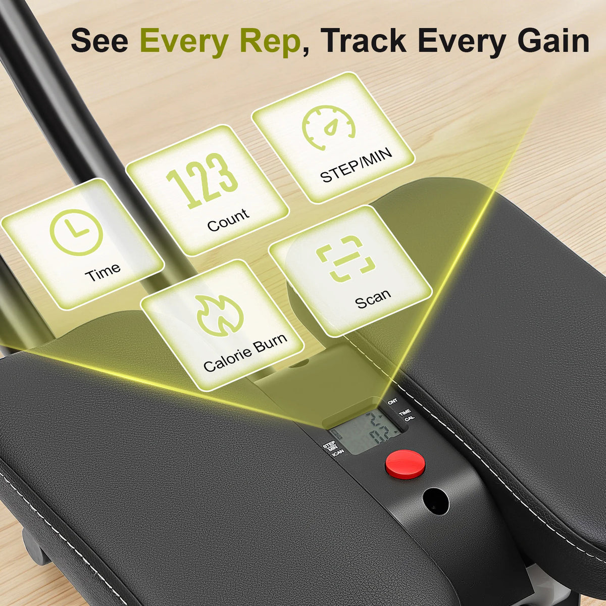 Adjustable Dual Arc Core Trainer With LED Display