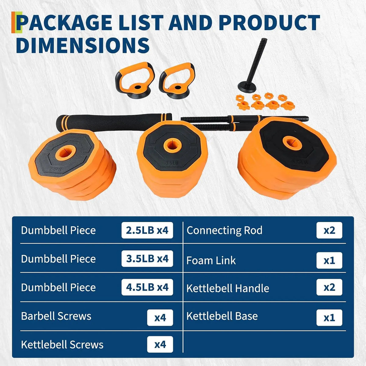 4-in-1 Adjustable Dumbbell Set for Home Gym Strength Training