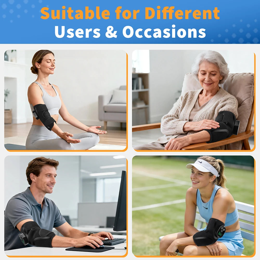 Hailicare Cordless Heated Elbow Massager With Vibration Therapy