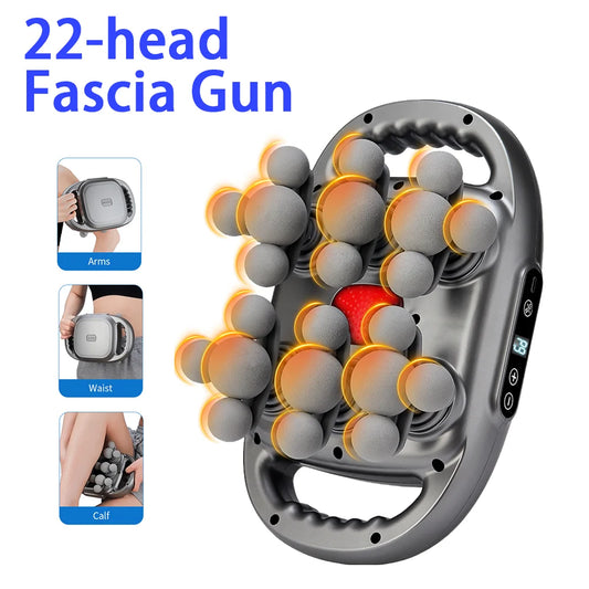 Foreverlily 22 Head Fascia Gun Professional Body Massager