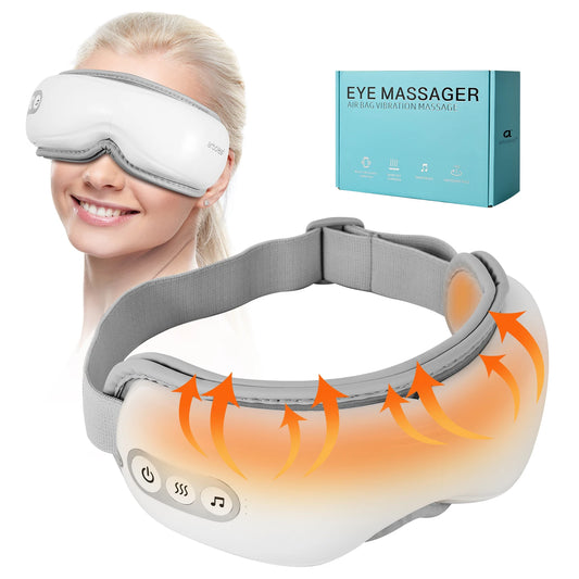 Portable Heated Eye Massager With Compression And Bluetooth Music