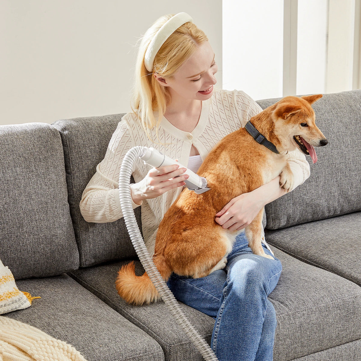 JHK Pet Grooming Vacuum Kit With 3 Suction Modes Accessories