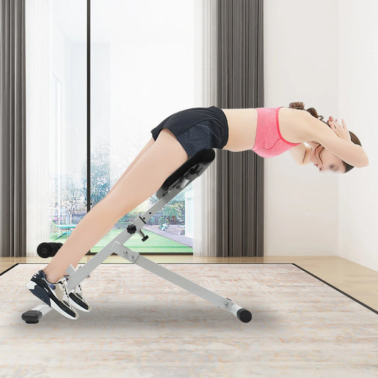 5-Stage Adjustable Steel Hyperextension Bench With Foam Leg Rests