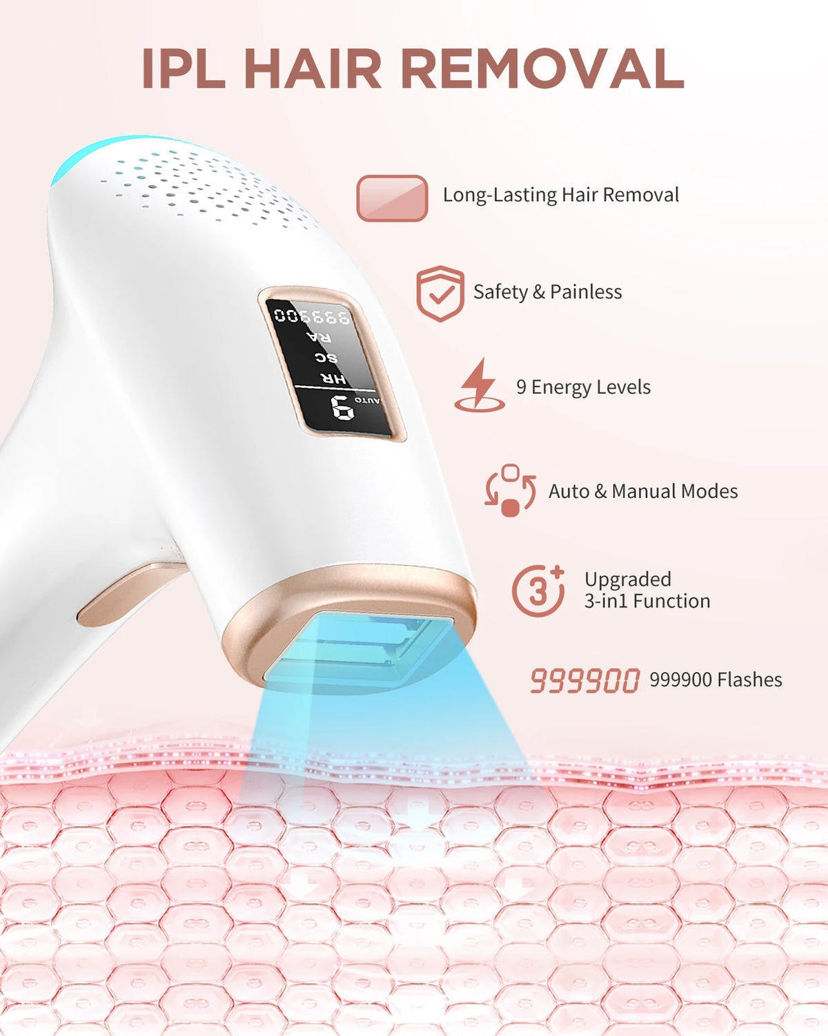 Totmizby Ipl Hair Removal Device For Whole Body And Facial Use