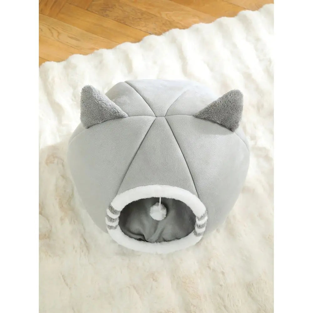 Washable Cat Bed for Indoor Cats with Anti Slip Base