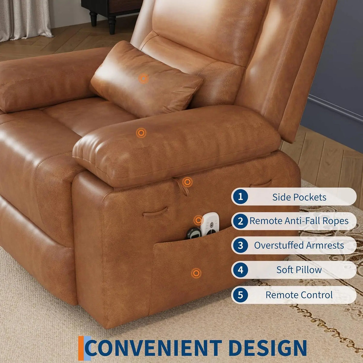 Twister.Ck Electric Power Lift Recliner Chair With Massage Heat Control