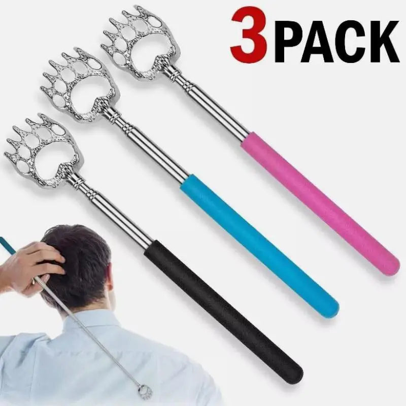 Stainless Steel Extendable Back Scratcher With Portable Telescoping Design