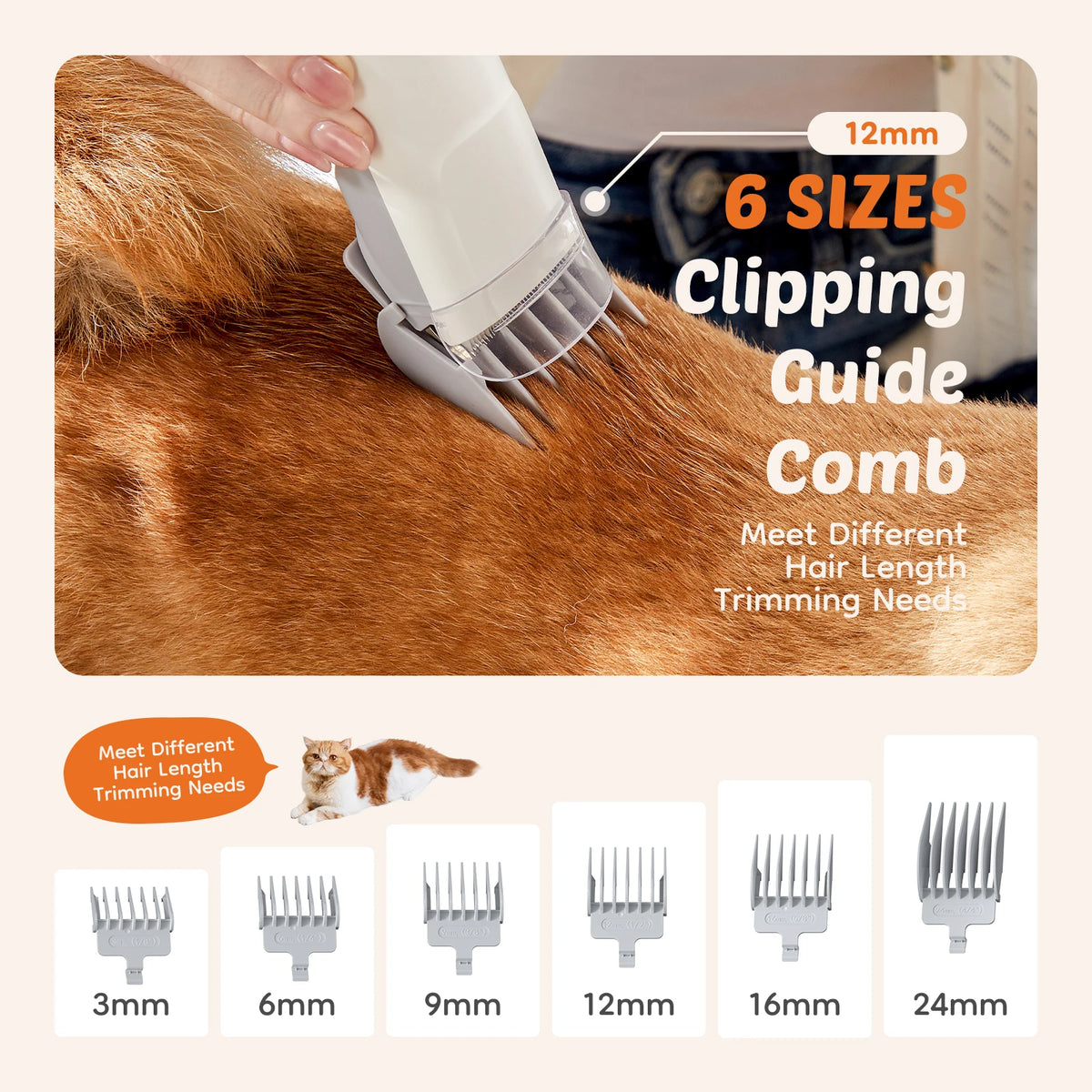 JHK Pet Grooming Vacuum Kit With 3 Suction Modes Accessories