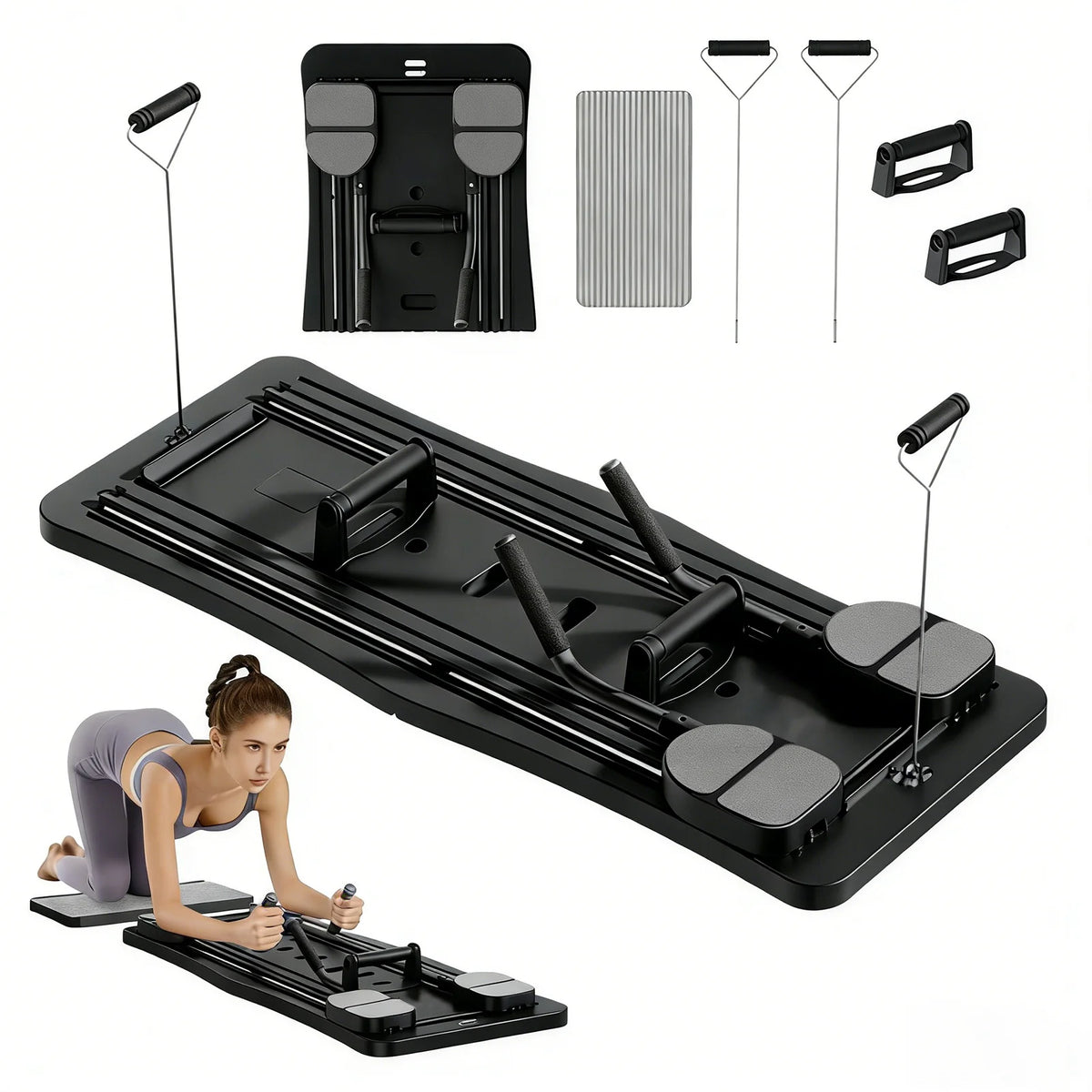 4 In 1 Foldable Ab Workout Board With Resistance Bands