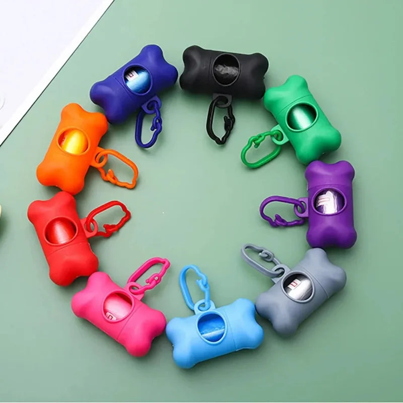Bone Shaped Portable Dog Waste Bag Dispenser For Daily Walks
