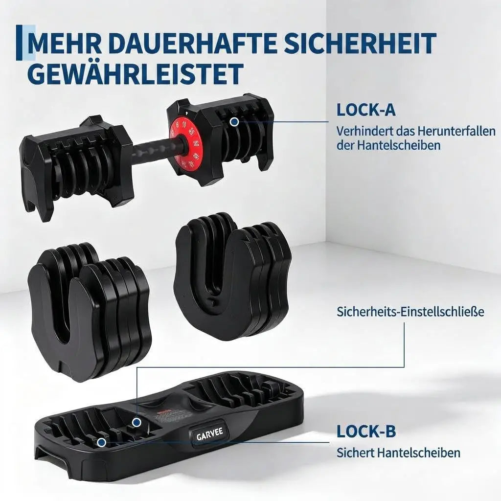 HiMISS Adjustable Dial Dumbbell With Storage Tray For Strength Training