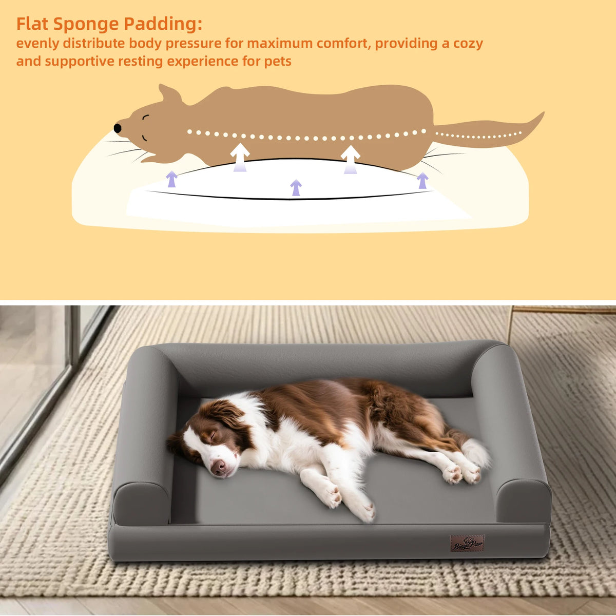 BORWART Extra Large Orthopedic Dog Sofa Bed Calming