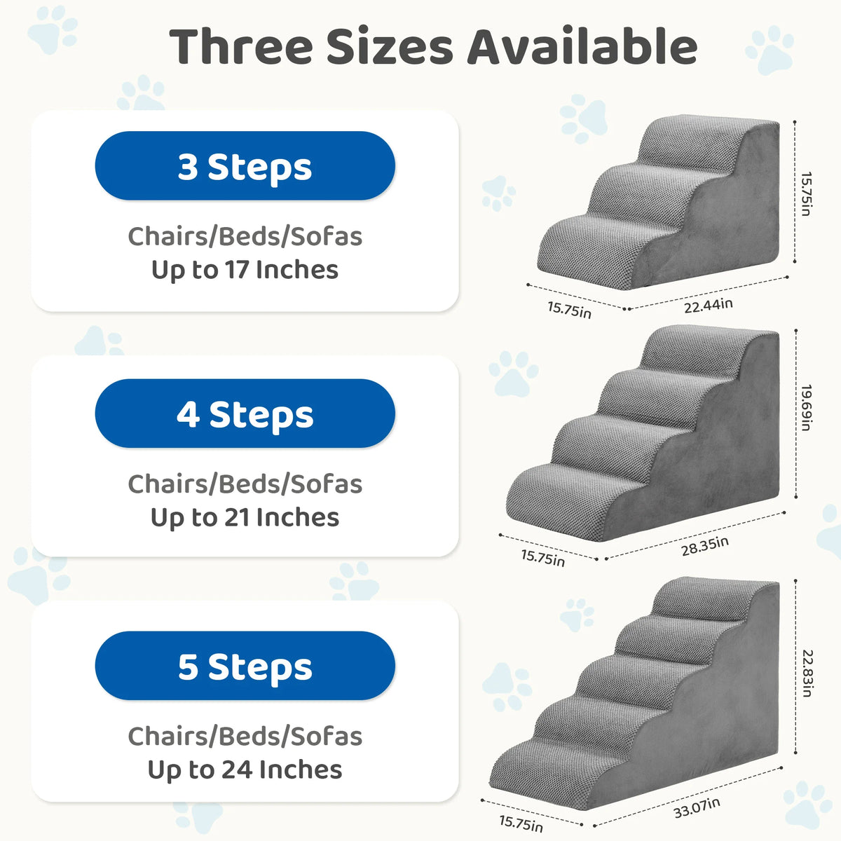 Curved Foam Dog Stairs Ramp for Small Dogs Non Slip
