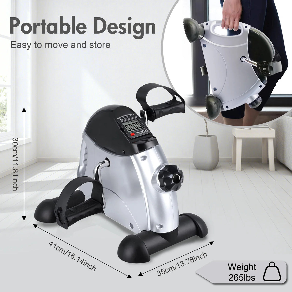 Mini Under Desk Motorized Pedal Exerciser With Display