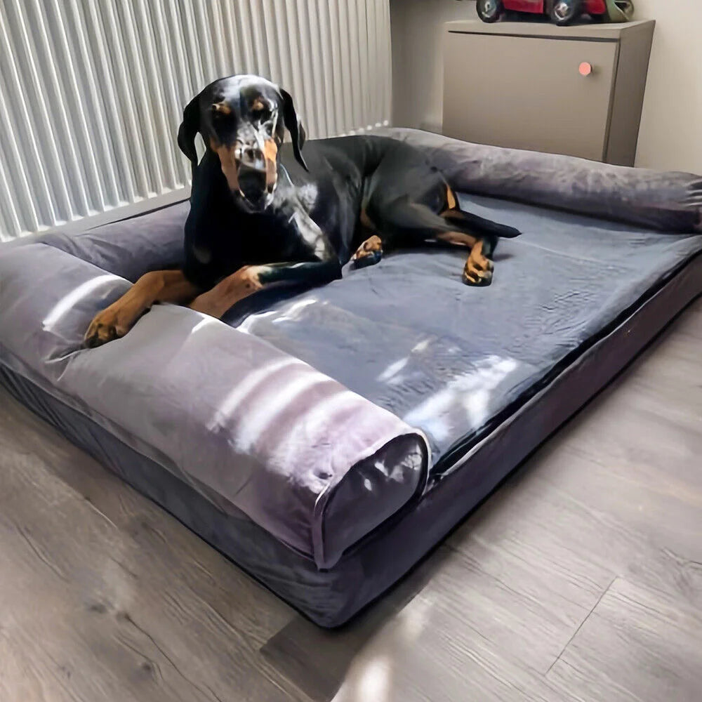 Borwart Orthopedic Dog Bed With Memory Foam Waterproof Removable Cover