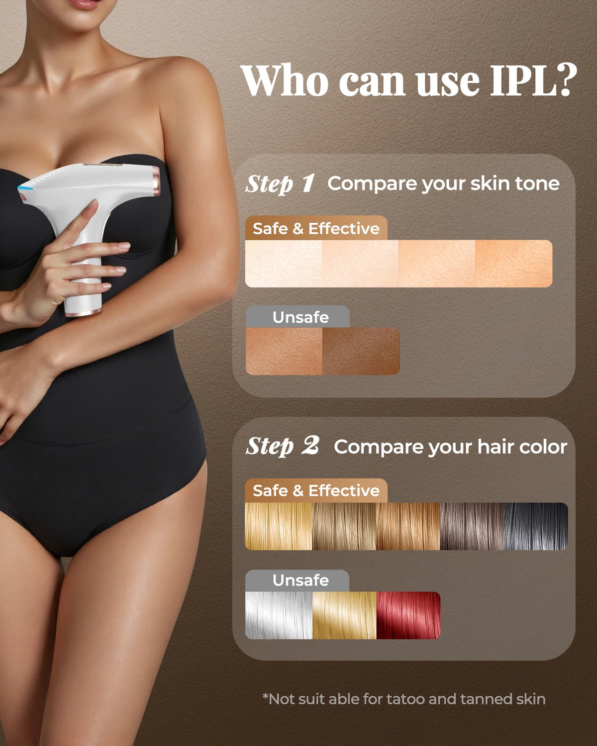 Totmizby Ipl Hair Removal Device For Whole Body And Facial Use