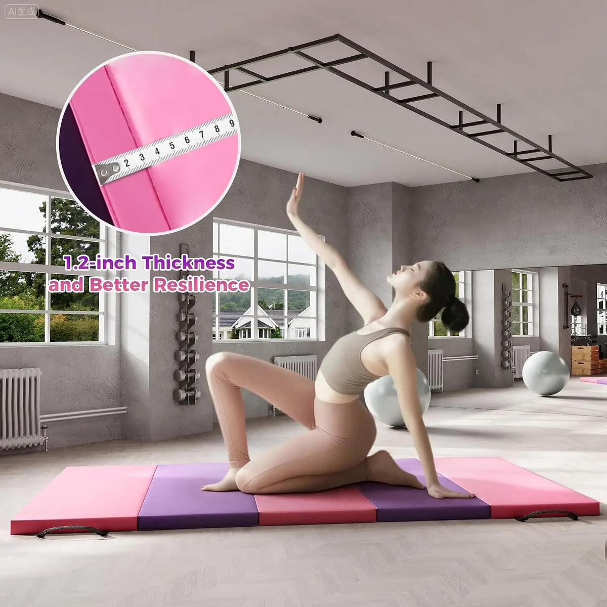 Foldable Non Slip Yoga And Gymnastics Exercise Floor Mat