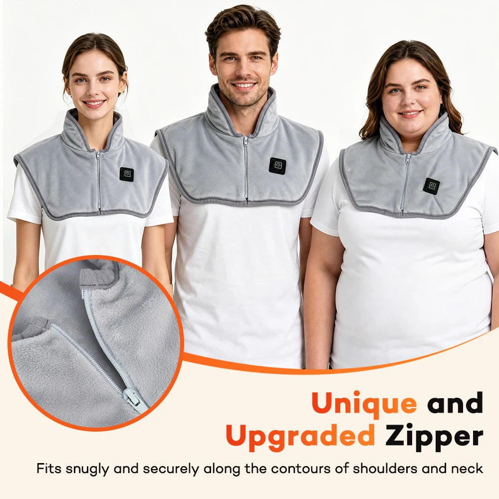 USB Heated Cervical Shawl With Three Heat Settings For Neck