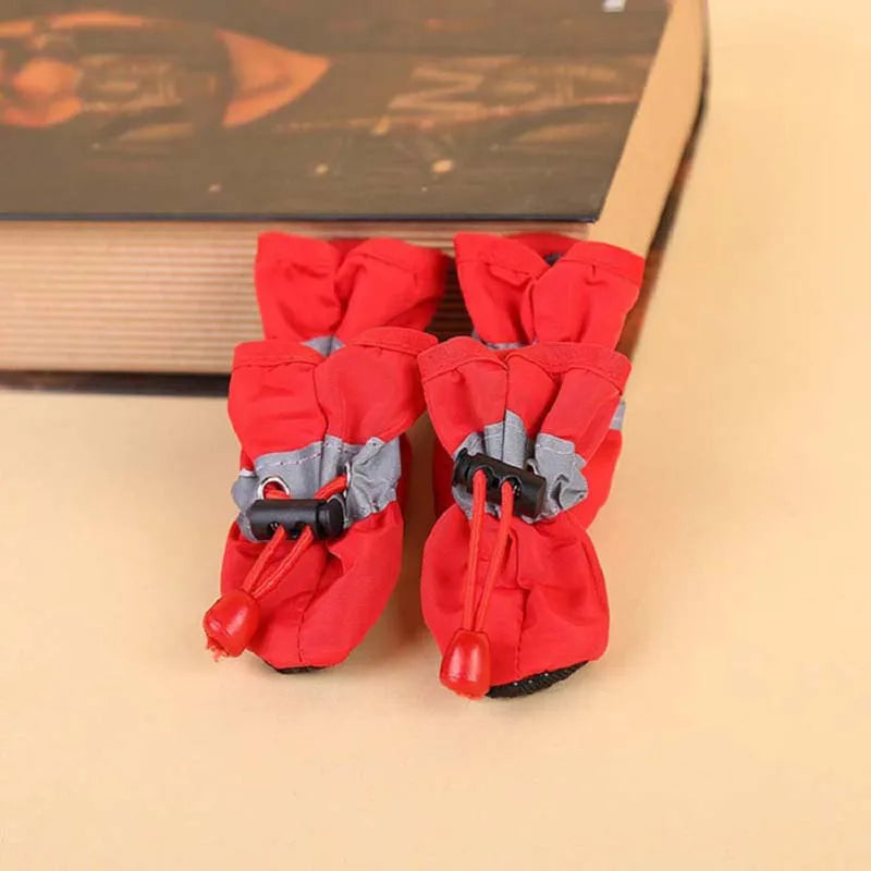 Waterproof Dog Boots With Non-Slip Soles And Reflective Strips