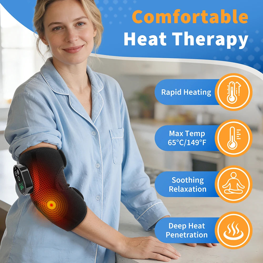 Hailicare Cordless Heated Elbow Massager With Vibration Therapy