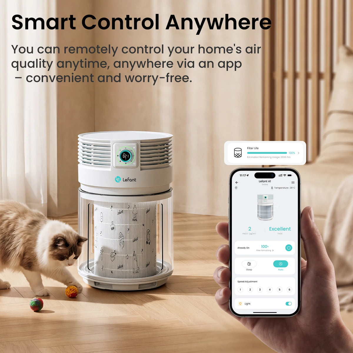 Lefant H13 True HEPA Air Purifier For Pets And Odors