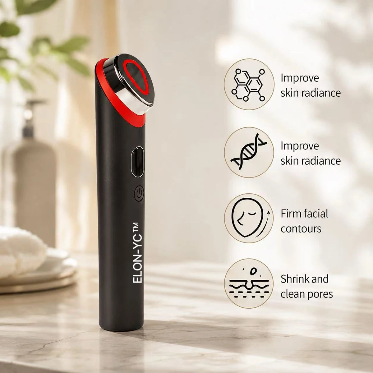 LED EMS Face Massager Microcurrent Lifting Beauty Device