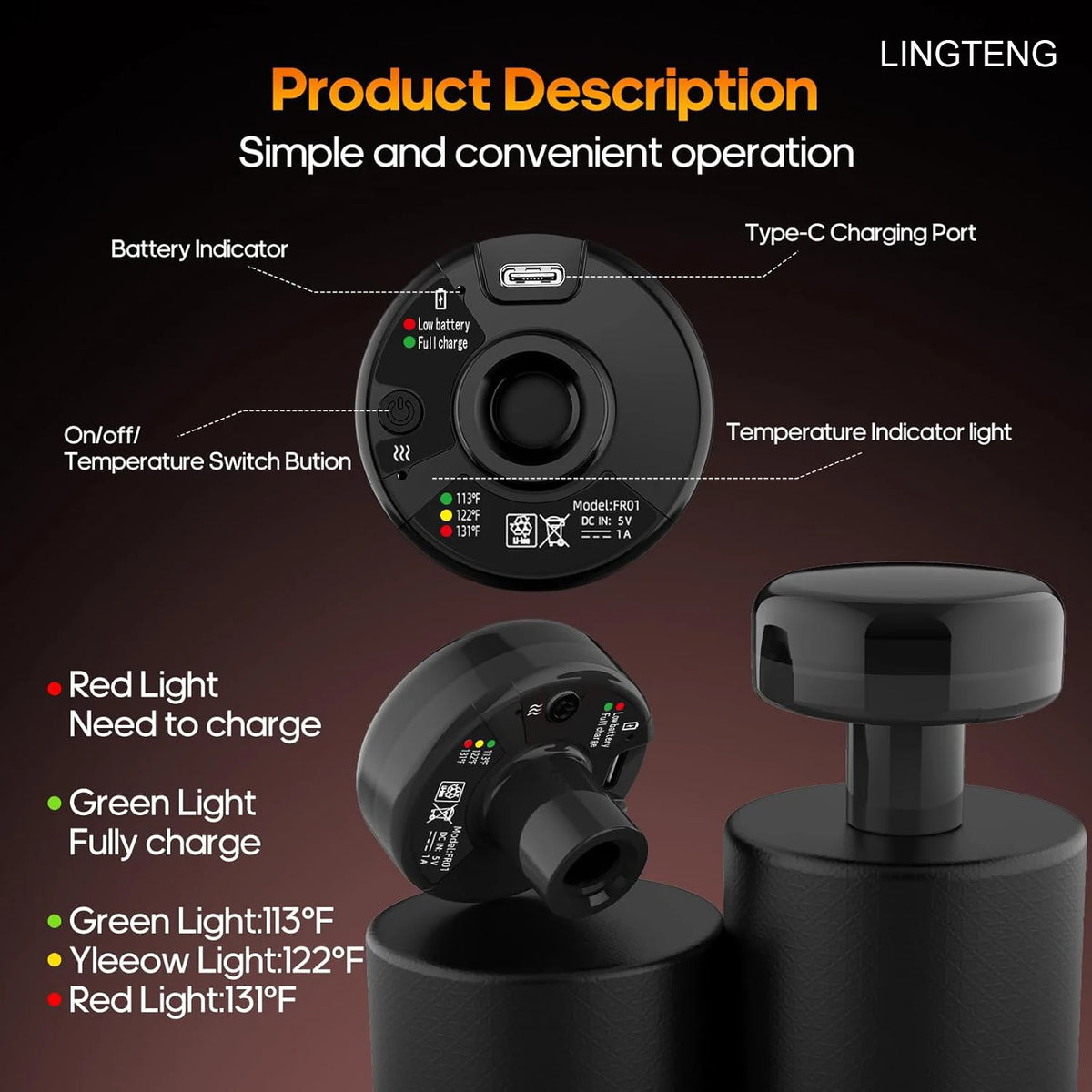 Lingteng Deep Tissue Percussion Massage Gun With Muscle Recovery