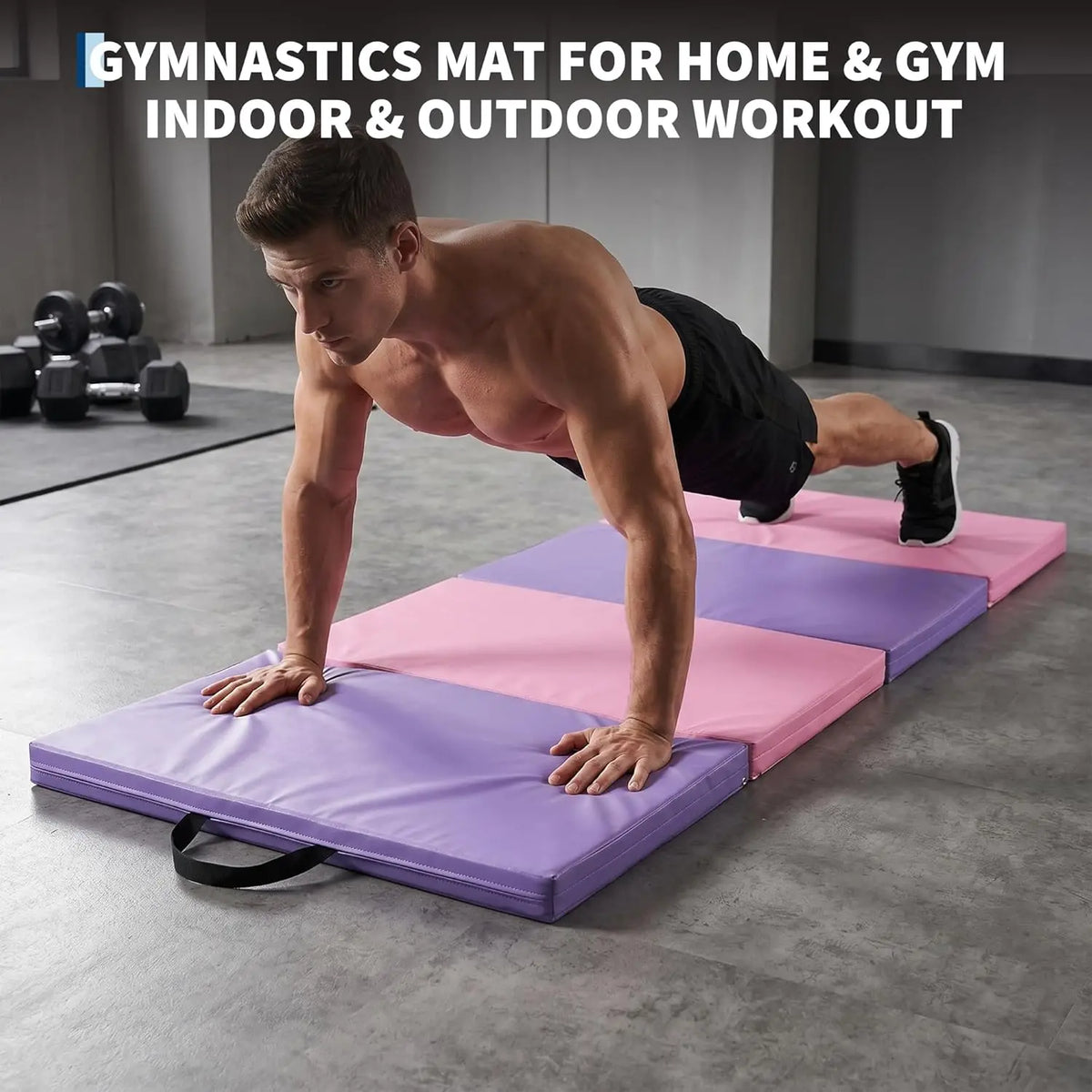 HiMISS Foldable Gymnastics Mat For Home Workouts And Training