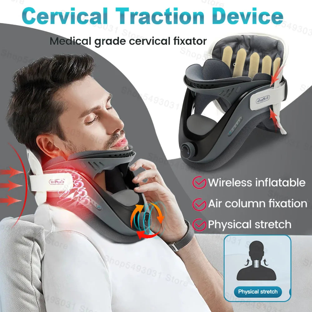 Adjustable Cervical Neck Traction Device For Home Orthopedic Support