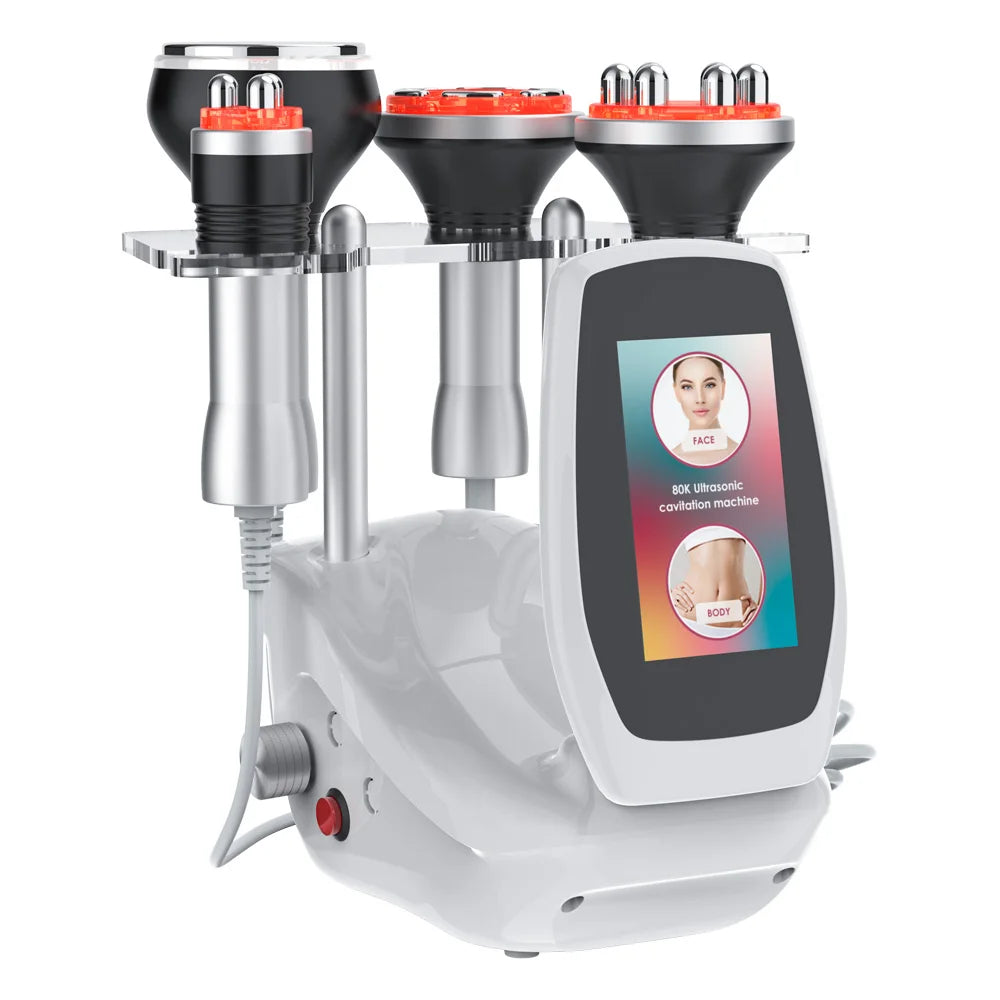 Multifunctional Ultrasonic Cavitation Body Slimming Facial Vacuum Device Kit