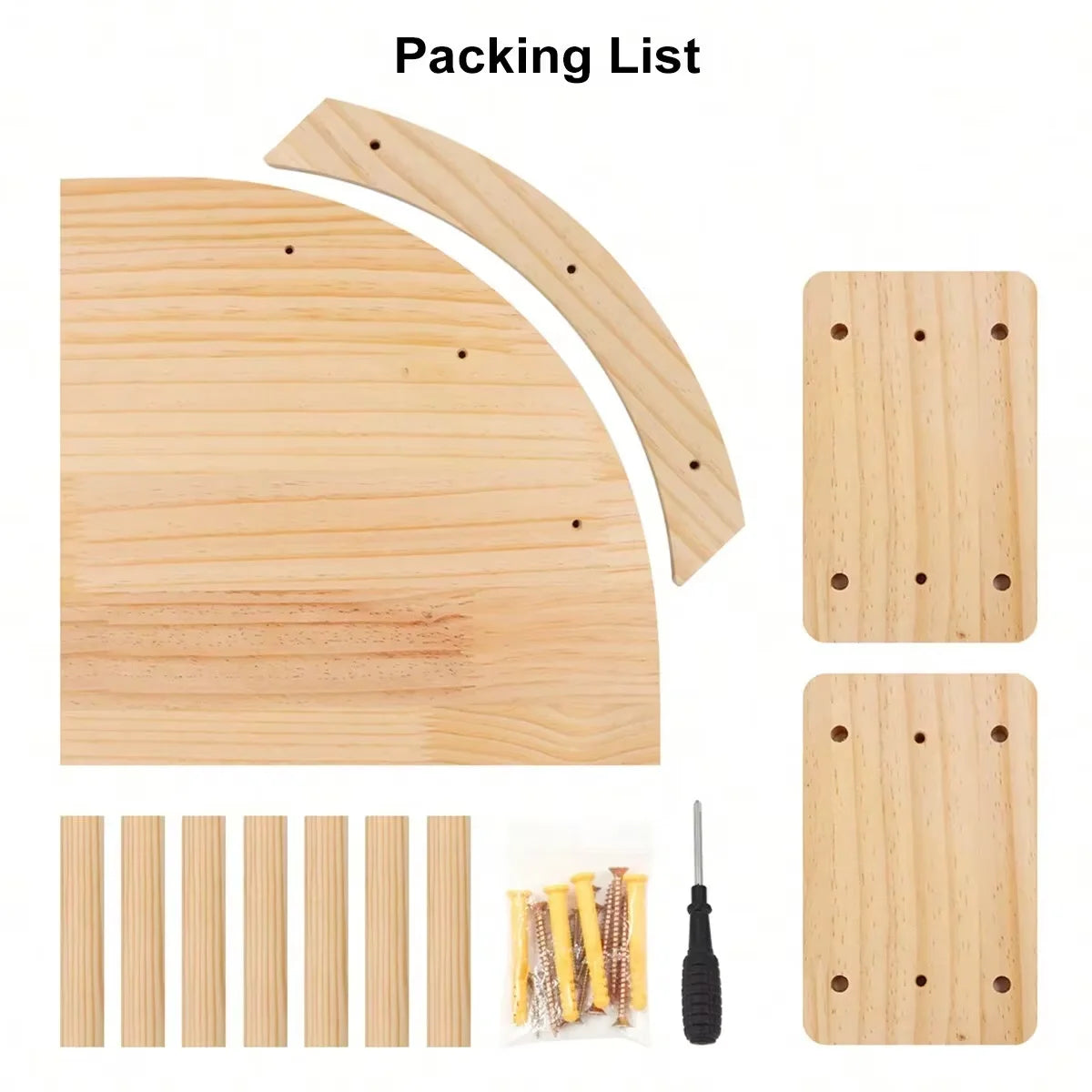 CWV Wooden Corner Hammock With Steps Wall Mounted Cat Tree