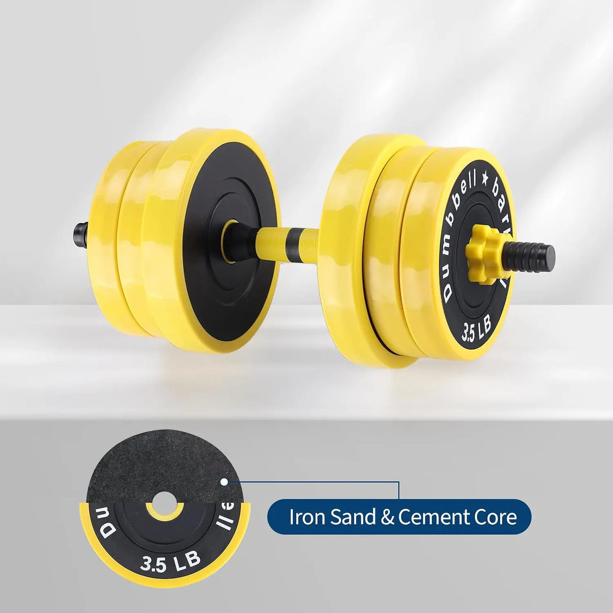 Adjustable 4-in-1 Dumbbell Barbell Kettlebell Home Gym Training Set