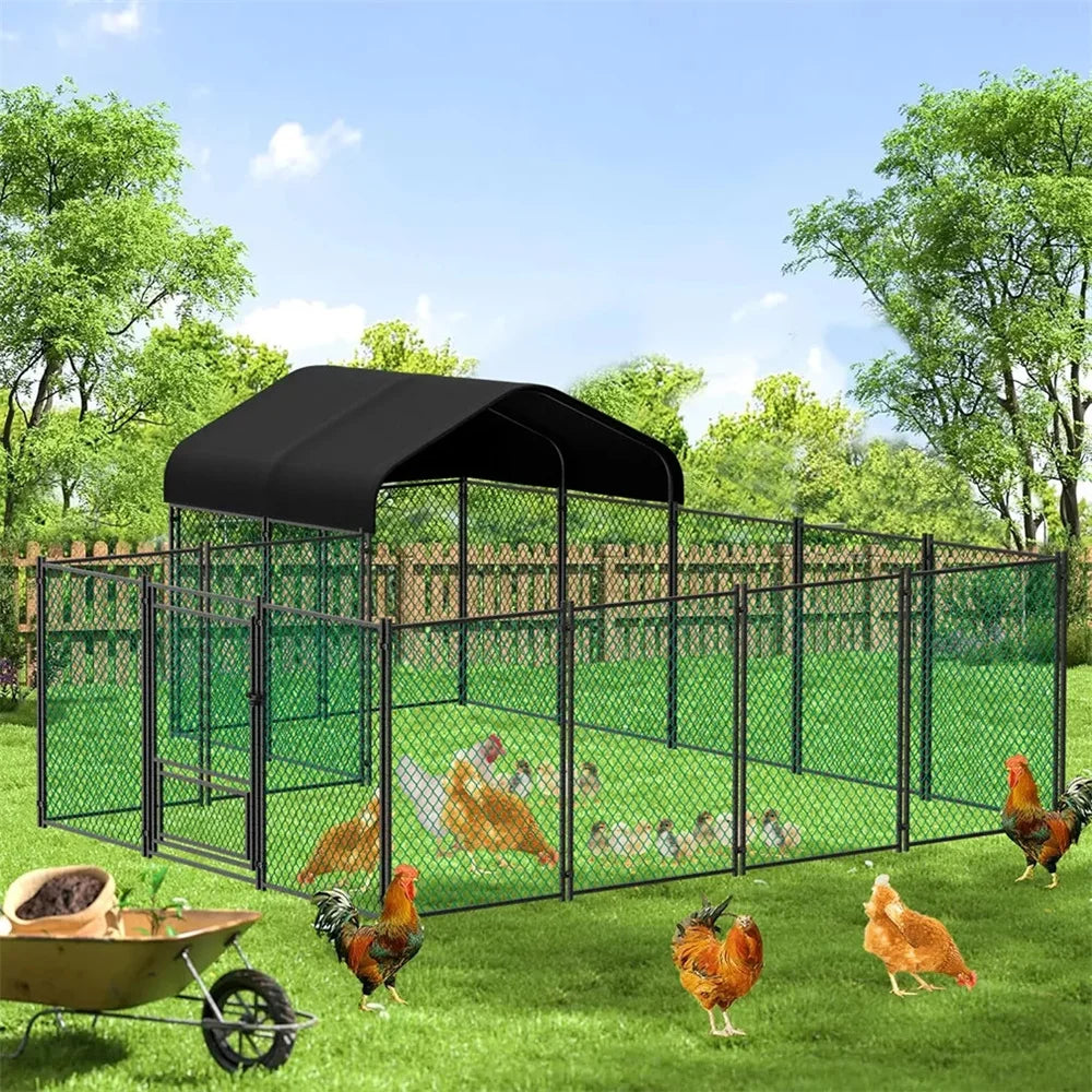 BORWART Heavy Duty Walk In Chicken Coop Run For Poultry