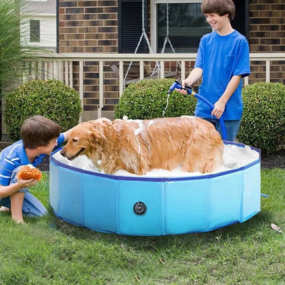 Portable Dog Pool Bath Tub For Large Dogs Foldable Waterproof