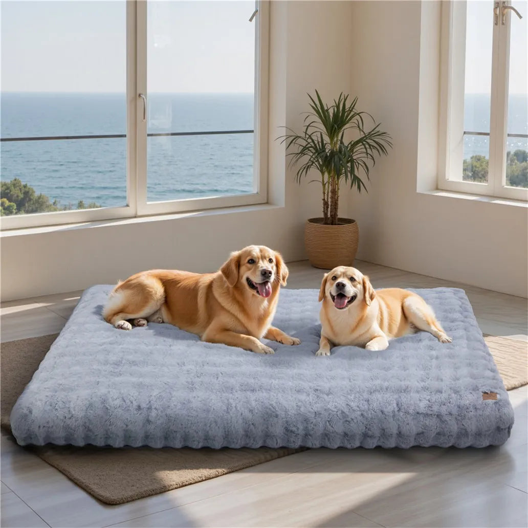 Borwart Ultra Plush Washable Dog Crate Bed Cushion Removable Cover