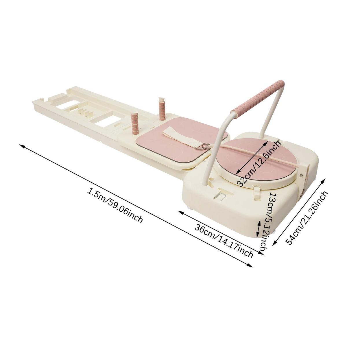 Foldable Pilates Fitness Board With Resistance Bands For Home Workouts