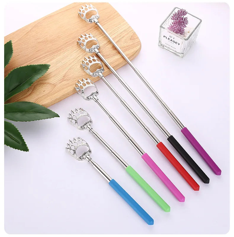 Stainless Steel Extendable Back Scratcher With Portable Telescoping Design